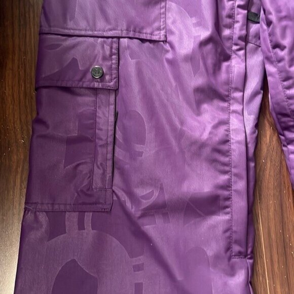 Nomis Purple Snowboard Ski Winter Pants Snap Cargo Pockets Adult Small - Picture 4 of 13